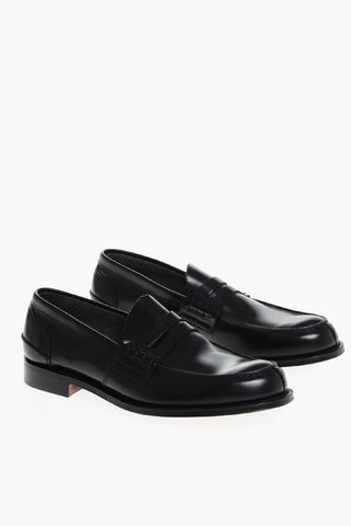 Brushed Leather Penny Loafers