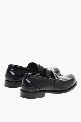 Brushed Leather Penny Loafers