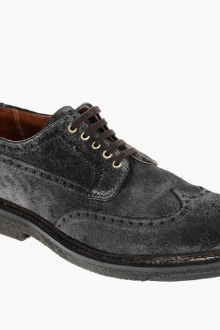 Scarpe Derby In Suede Don Dettagli Brogues