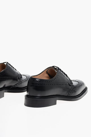 Brushed Leather GRAFTON Derby Shoes With Brogues Detail