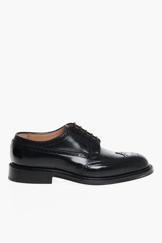 Brushed Leather GRAFTON Derby Shoes With Brogues Detail
