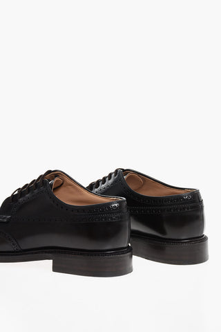 Brushed Leather GRAFTON Derby Shoes With Brogues Detail