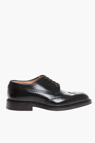 Brushed Leather GRAFTON Derby Shoes With Brogues Detail