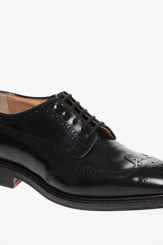 Brushed Leather GRAFTON Derby Shoes With Brogues Detail
