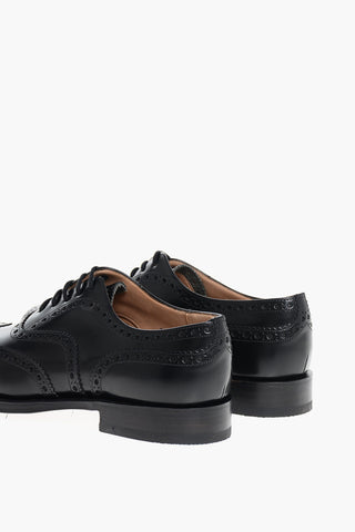 Brushed Cotton BURWOOD Derby Shoes With Brogues Detail