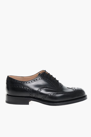 Brushed Cotton BURWOOD Derby Shoes With Brogues Detail
