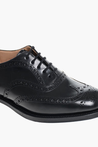 Brushed Cotton BURWOOD Derby Shoes With Brogues Detail