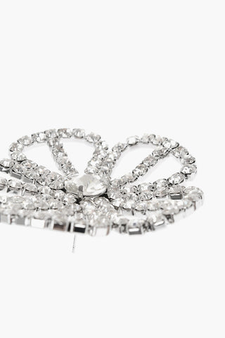 Rhinestone Embellished Floral Design Earrings