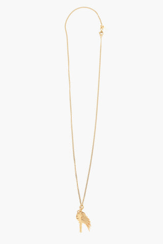 Golden Effect Silver Necklace with Pendant