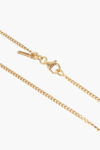 Golden Effect Silver Necklace with Pendant