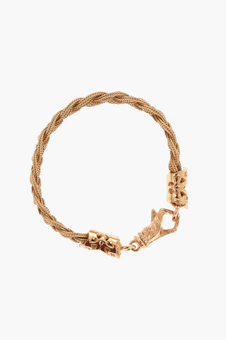 Bracciale in Argento Intrecciato Effetto Dorato