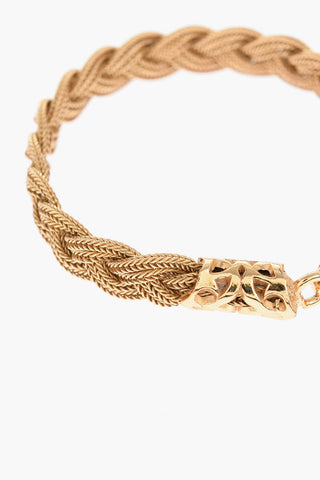 Bracciale in Argento Intrecciato Effetto Dorato