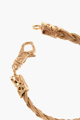Bracciale in Argento Intrecciato Effetto Dorato