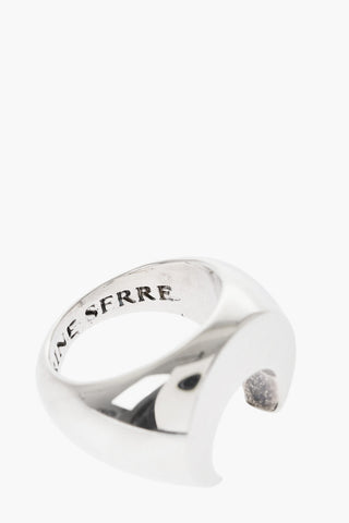 Anello in Ottone Effetto Argentato con Logo
