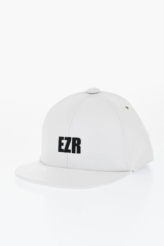 Solid Color Leather Cap with Metal Detail