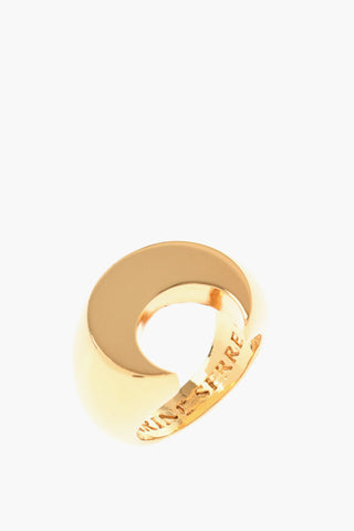 Anello in Ottone Effetto Dorato con Logo