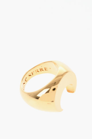 Anello in Ottone Effetto Dorato con Logo