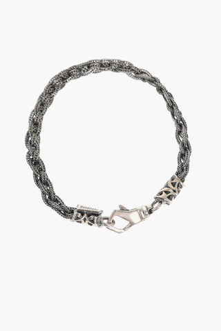 Bracciale In Argento con Maglia Intrecciata