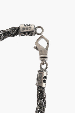 Bracciale In Argento con Maglia Intrecciata