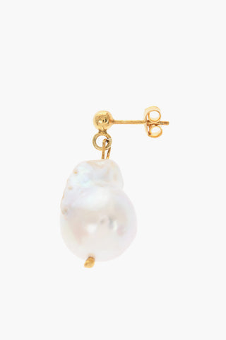 Orecchini Effetto Dorato con Perle Naturali