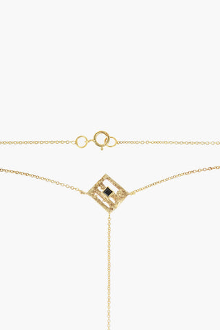 KHAITE 24K Gold-Coated Silver Lariat Necklace