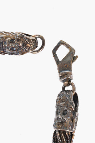 Bracciale a Doppia Catena in Argento Brunito