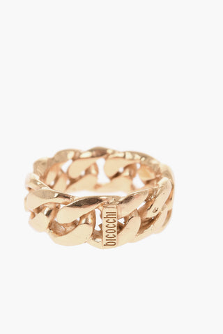 Anello Chain in Argento Effetto Dorato