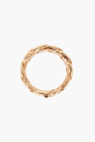 Anello Chain in Argento Effetto Dorato