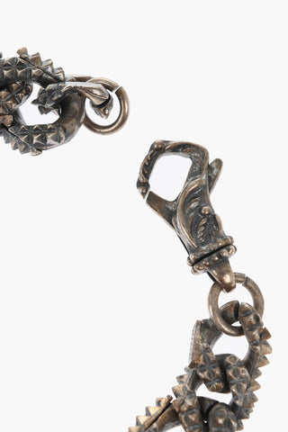 Bracciale Catena STUDDED in Argento Brunito