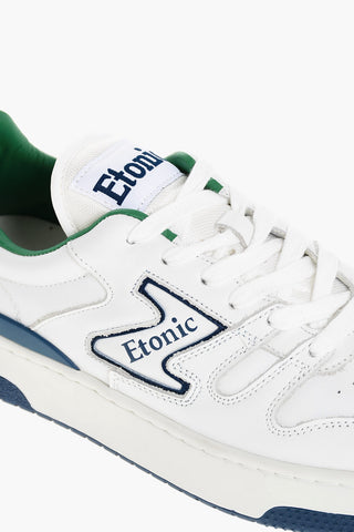 Sneakers Basse in Pelle con Dettagli a Contrasto