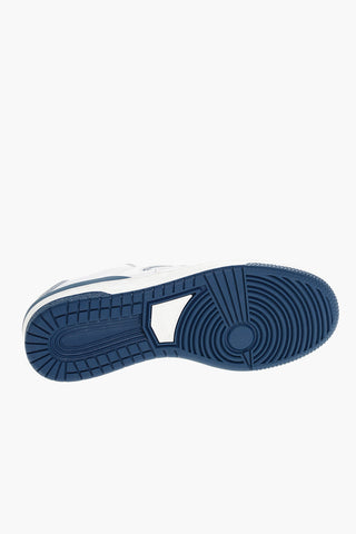 Sneakers Basse in Pelle con Dettagli a Contrasto
