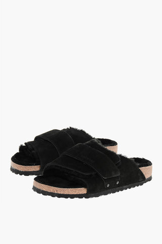 Suede KYOTO SHEARLING Sandals with Real Fur Inner