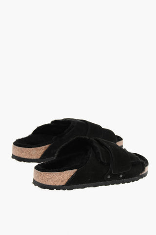Suede KYOTO SHEARLING Sandals with Real Fur Inner