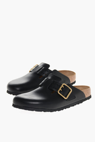 Leather BOSTON BOLD GAP Sabot with Golden Buckle