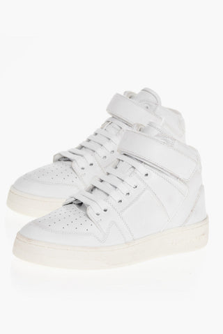 Sneakers Alte in Pelle a Tinta Unita