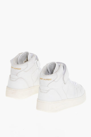 Sneakers Alte in Pelle a Tinta Unita