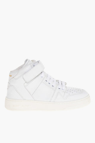 Sneakers Alte in Pelle a Tinta Unita