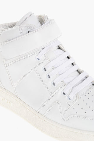 Sneakers Alte in Pelle a Tinta Unita