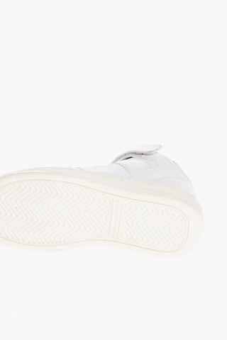 Sneakers Alte in Pelle a Tinta Unita
