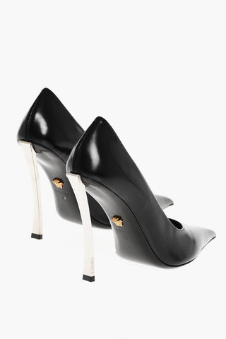 Decollete' In Pelle con Tacco Geometrico e Punta Point 12cm