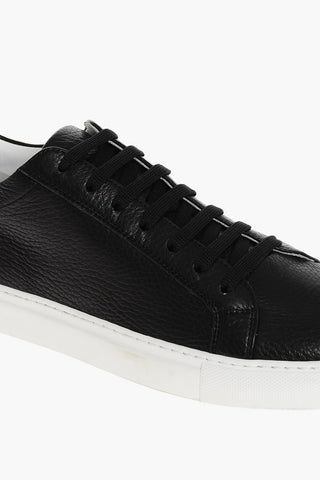 Hammered Leather Low-Top Sneakers