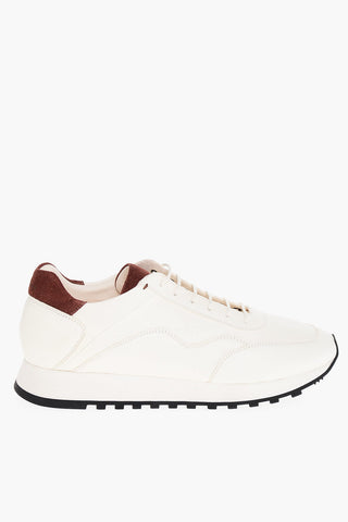 Sneakers Low-Top In Pelle Martellata