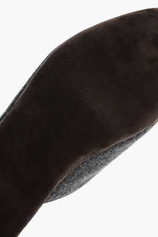 Sabot In Lana Con Suola In Suede