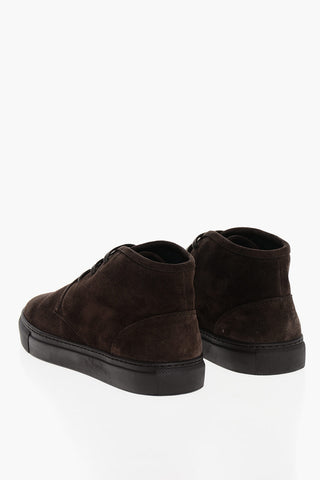 Suede Desert Boots With Rubber Sole