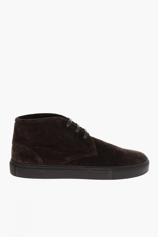 Suede Desert Boots With Rubber Sole