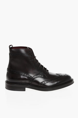 Stivaletti In Pelle Con Dettagli Brogues