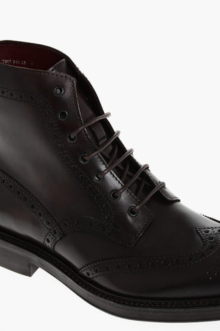 Stivaletti In Pelle Con Dettagli Brogues