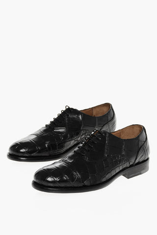 Crocodile Skin Oxford Shoes