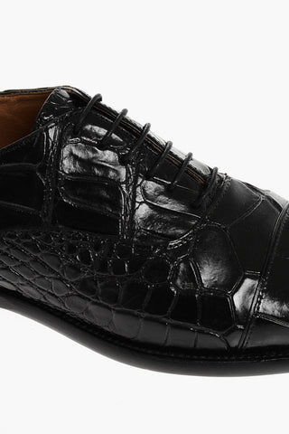 Crocodile Skin Oxford Shoes