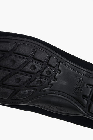 Suede Leather Loafers With Braided Detail
